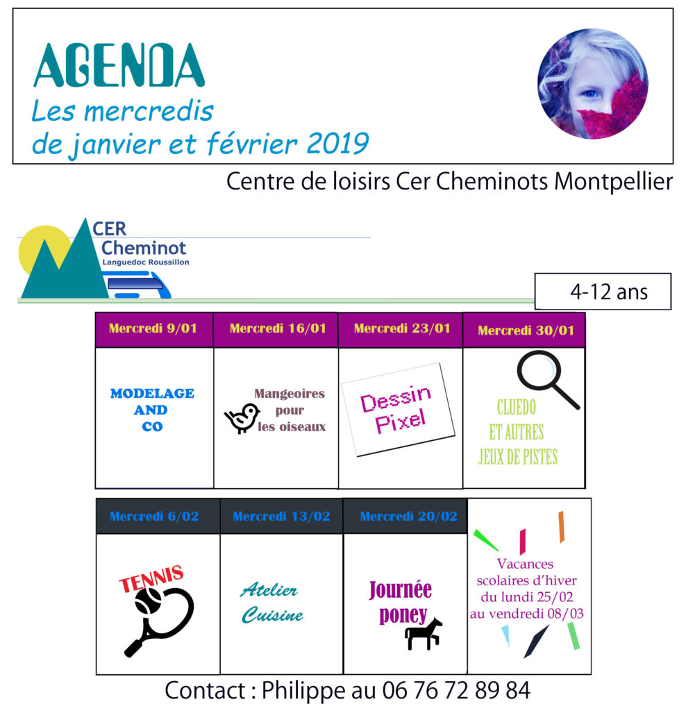 Agenda vacances d'hiver - CER Cheminots Montpellier