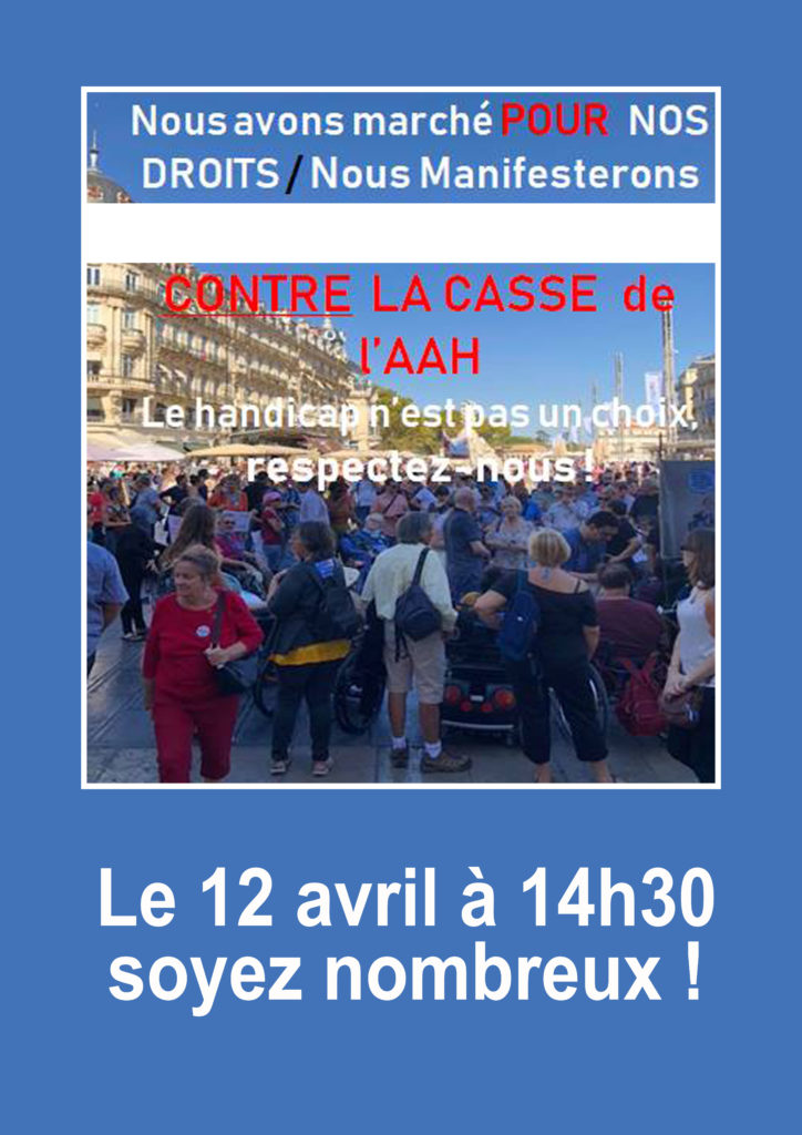 Manifestation du 12/04/2019 à Montpellier pour l'égalité des chances.