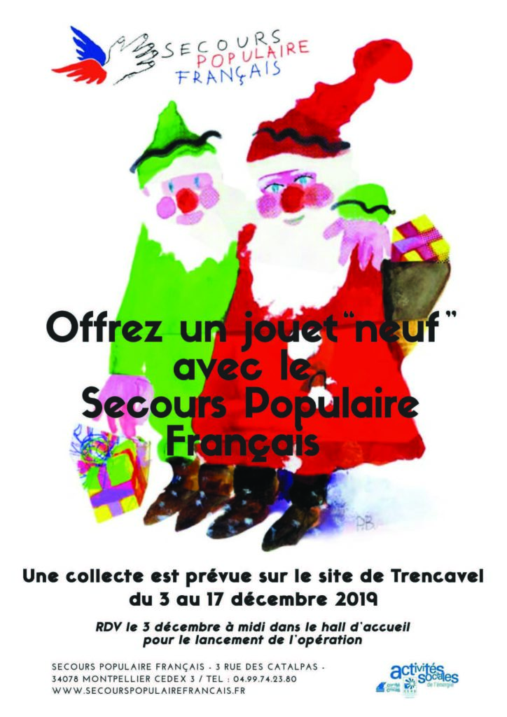 Opération Père Noël Vert avec le Secours Populaire Français
