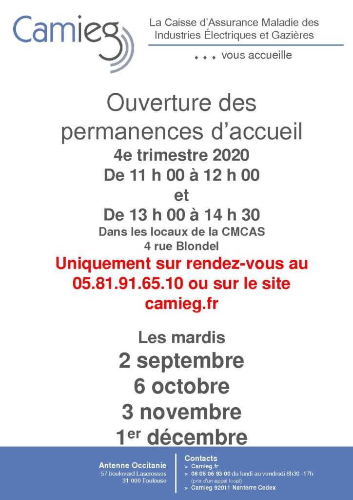 Réouverture des permanences d'accueil CAMIEG dès le mois de septembre à Béziers