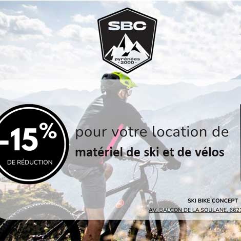 -15% sur la location de matériel de ski et vélos chez Ski Bike Concept