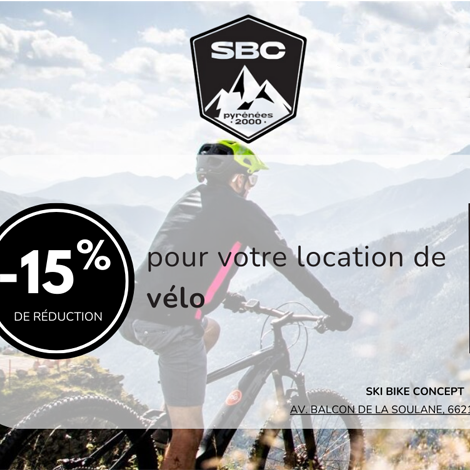 -15% sur la location de vélos chez Ski Bike Concept